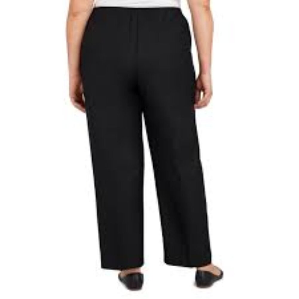 Alfred Dunner All Around Elastic Waist Polyester Petite Pants - Pull-On Style